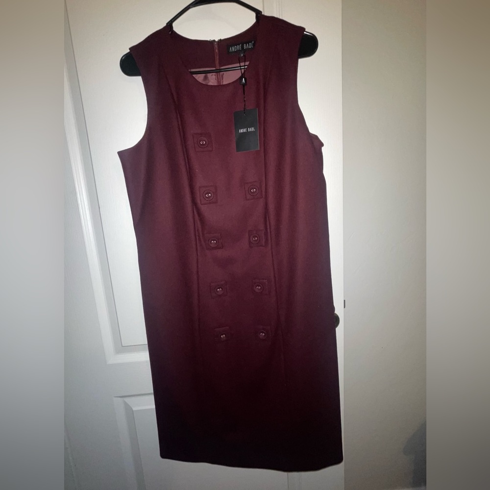 Wine Colored Office Dress